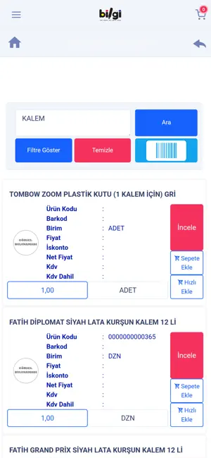 Bilgi Kırtasiye B2B screenshot 2