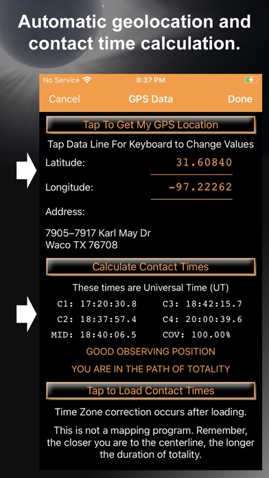 Screenshot 3 of Solar Eclipse Timer App