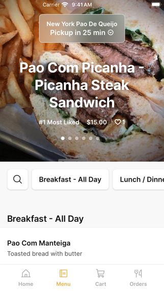 Pao De Queijo app screenshot 2