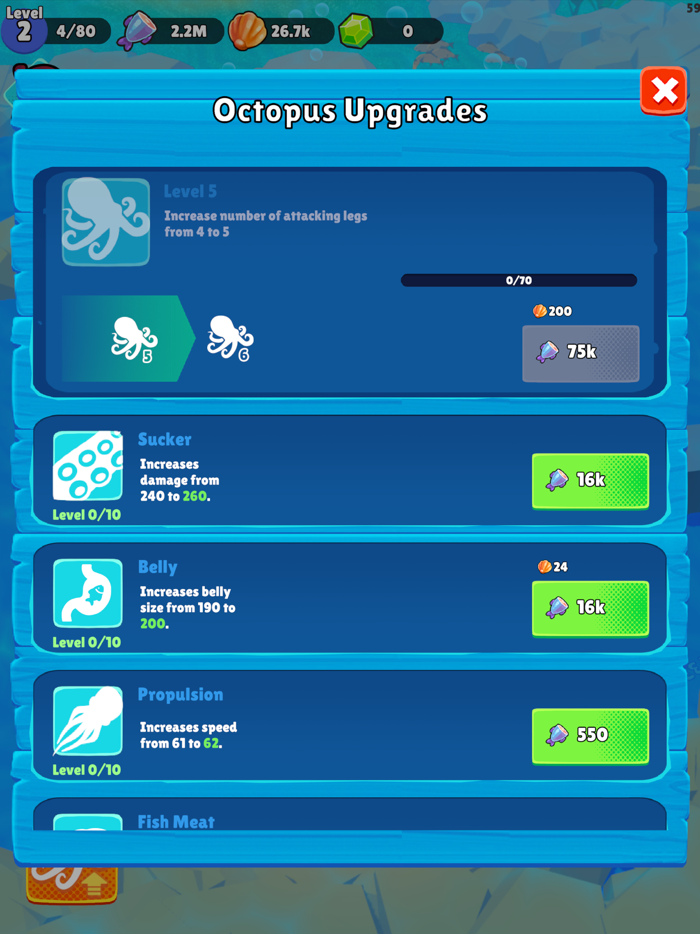 Octopus Idle Survival Game