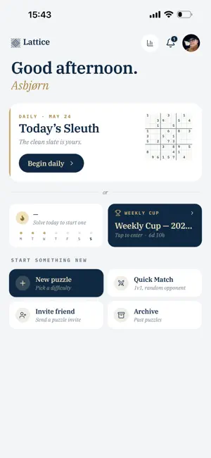 Lattice Sudoku screenshot 1