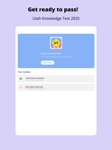 Utah DMV Permit Test 2026 + iPad screenshot
