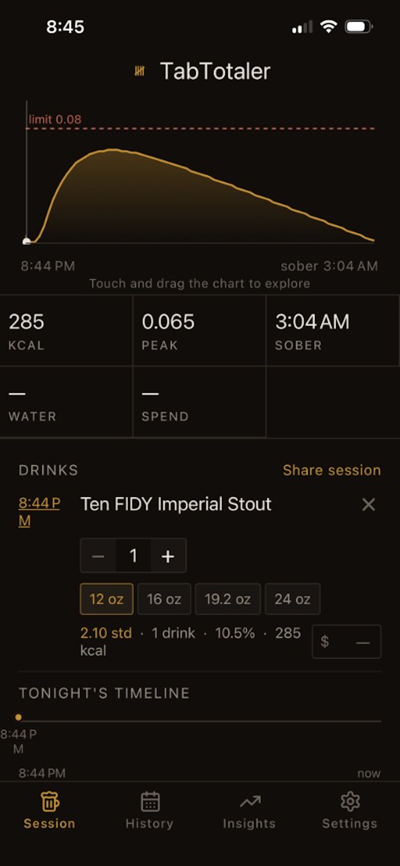 Screenshot 1 of TabTotaler: Drink Tracker