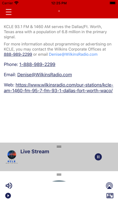 KCLE The Message Dallas, Texas screenshot