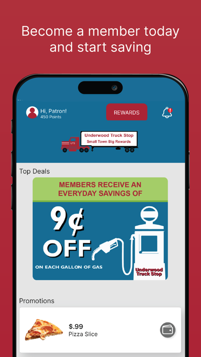 Underwood Truck Stop app screenshot