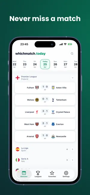 WhichMatch: Live Sports Scores screenshot 1
