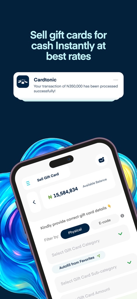 Cardtonic: Gift & Virtual Card - Utilities App | MWM