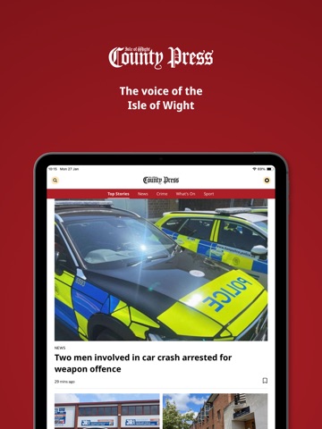 Isle of Wight County Press iPad screenshot