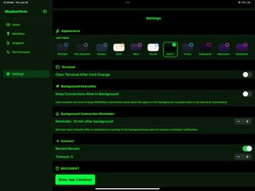 ShadowTerm ssh & mosh Terminal iPad screenshot 4