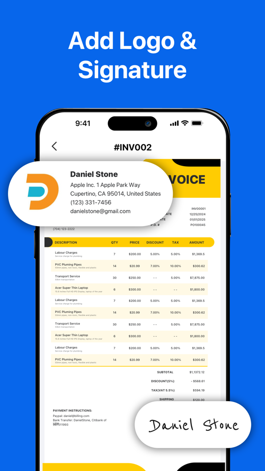 #5. Invoice maker, invoice simple (iOS) 由: 英 黄