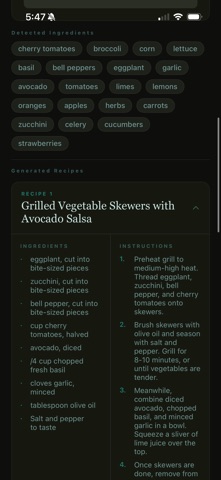 Vora: Ingredients into Ideas Screenshot 3 of 4