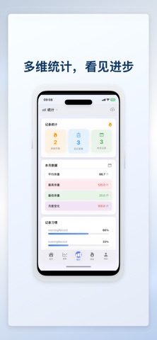 减肥小助手 - 体重记录饮食打卡断签提醒成就徽章体脂热量打卡 screenshot