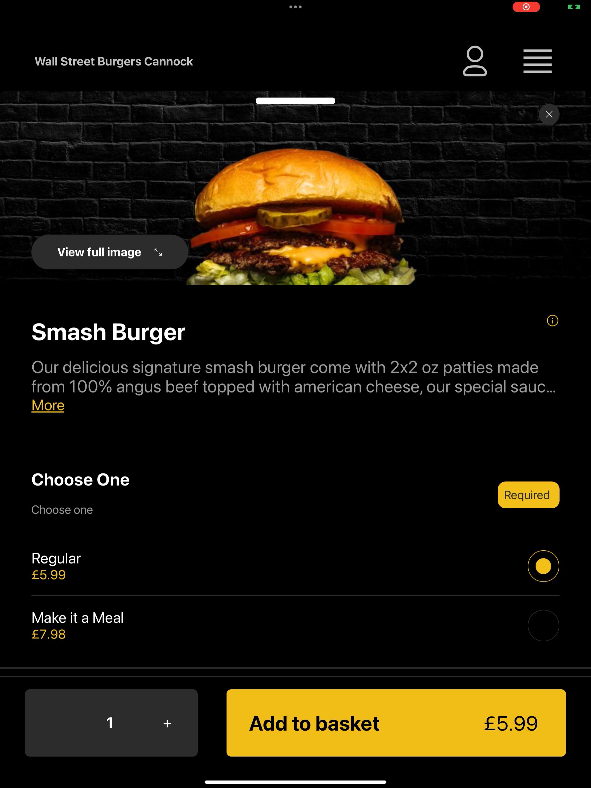 Wall Street Burger Cannock screenshot 16