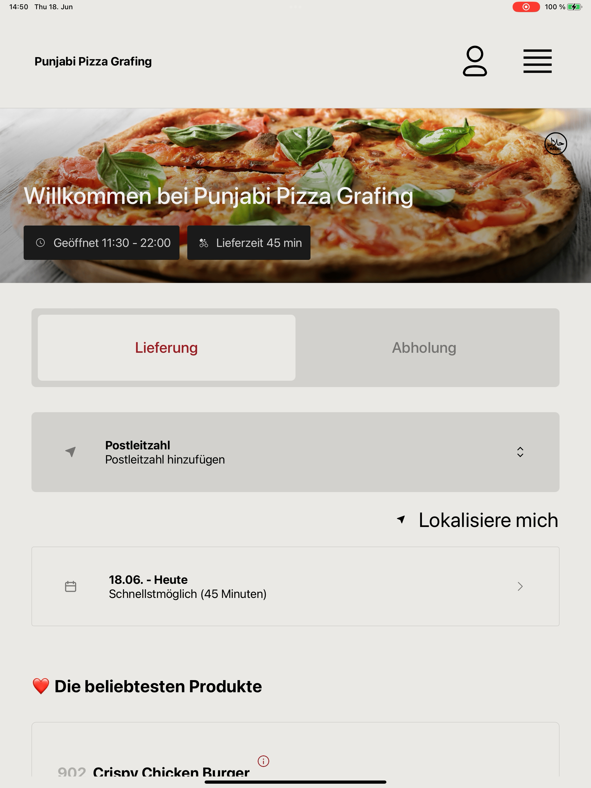 Punjabi Pizza Lieferservice