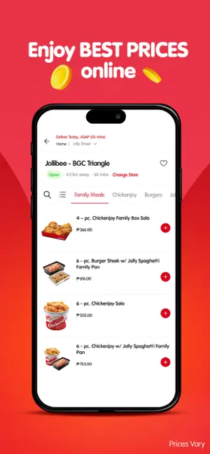Jollibee: Food Delivery App iPhone screenshot 3