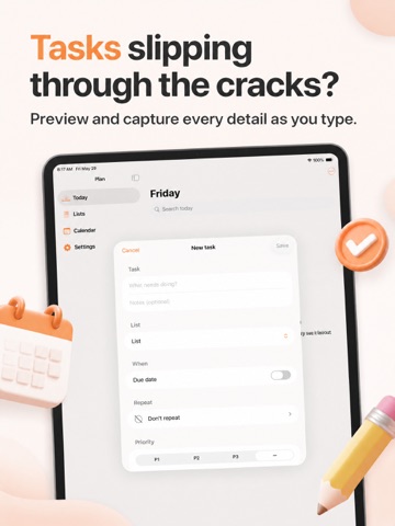Todo List Task Planner Manager iPad screenshot
