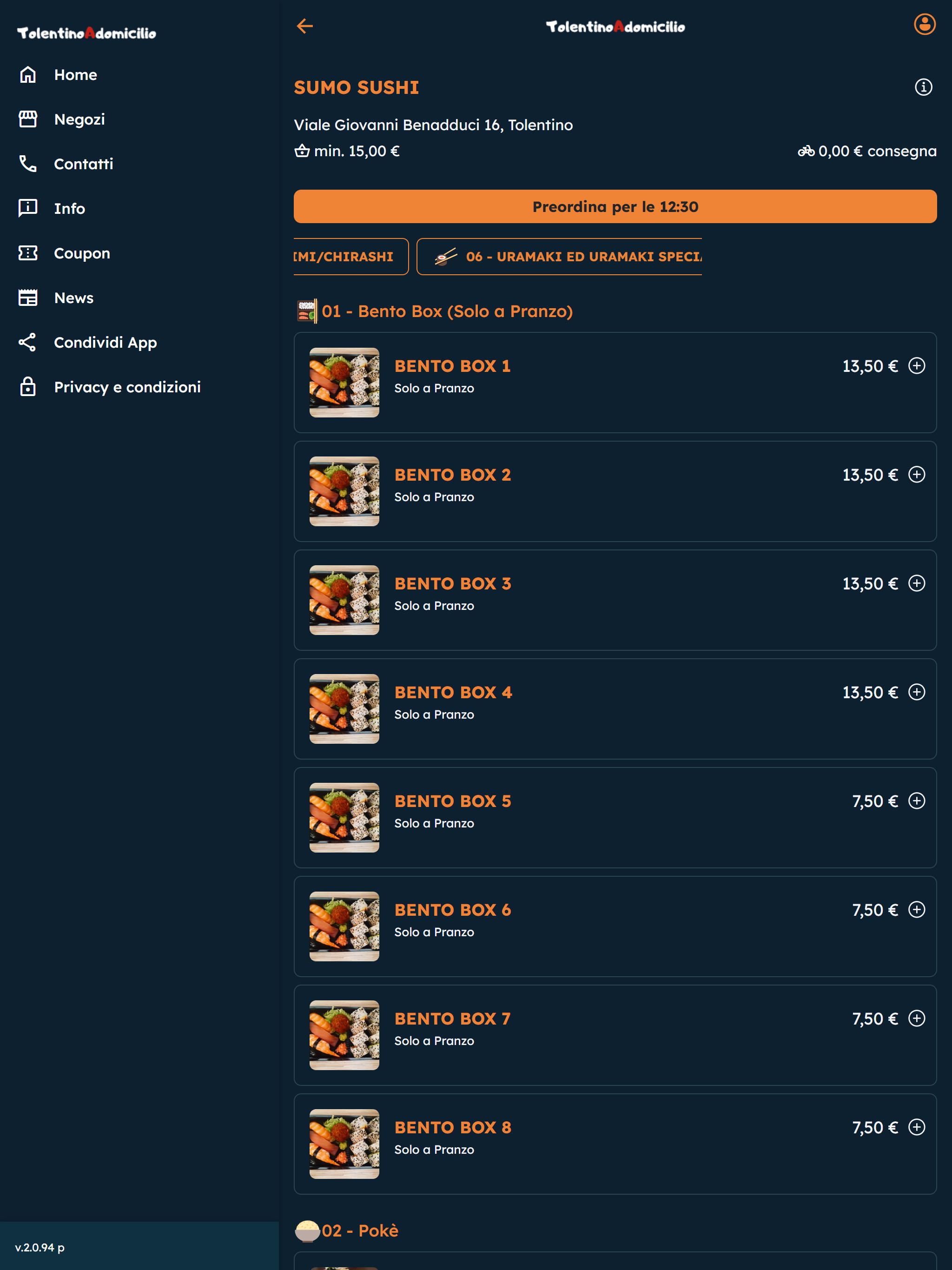 Tolentino a Domicilio screenshot 6
