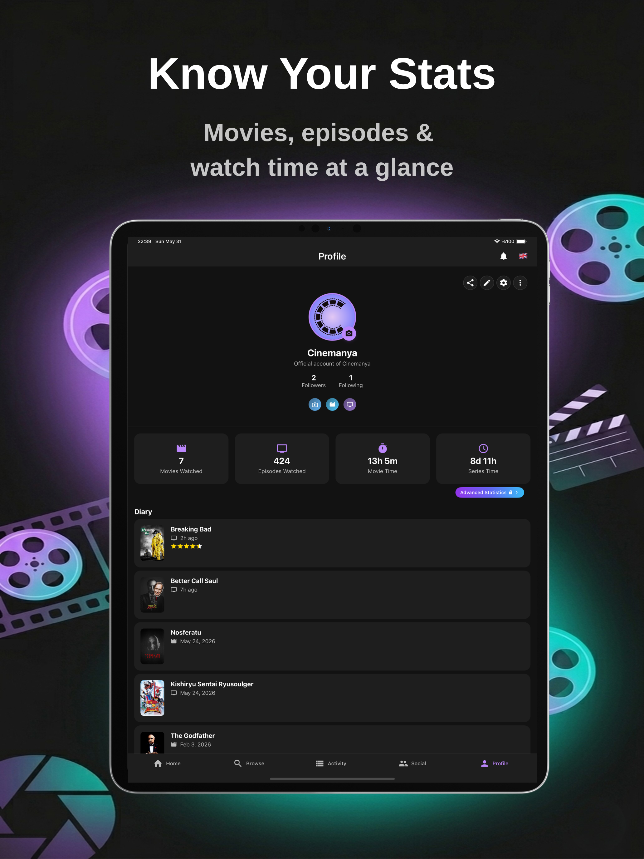 Cinemanya: Movies & TV Tracker