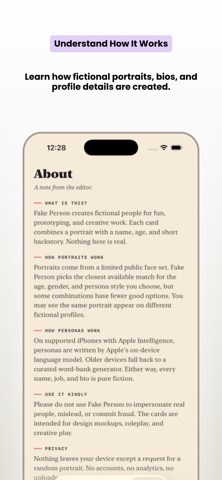 Fake Person Generator screenshot
