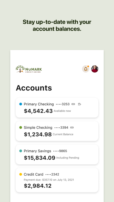 NuMark Credit Union iPhone screenshot 2 - Finance app