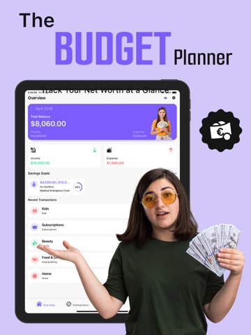 Budget planner-Expense tracker iPad screenshot