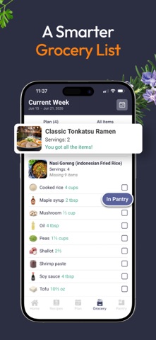 IngrediPal: Recipe & Meal Plan iPhone screenshot