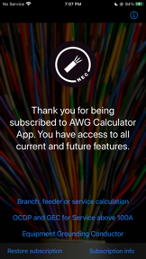 AWG Calculator App screenshot