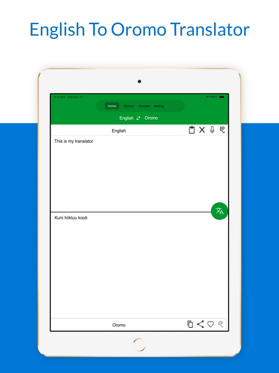 English To Oromo Translator iPad screenshot