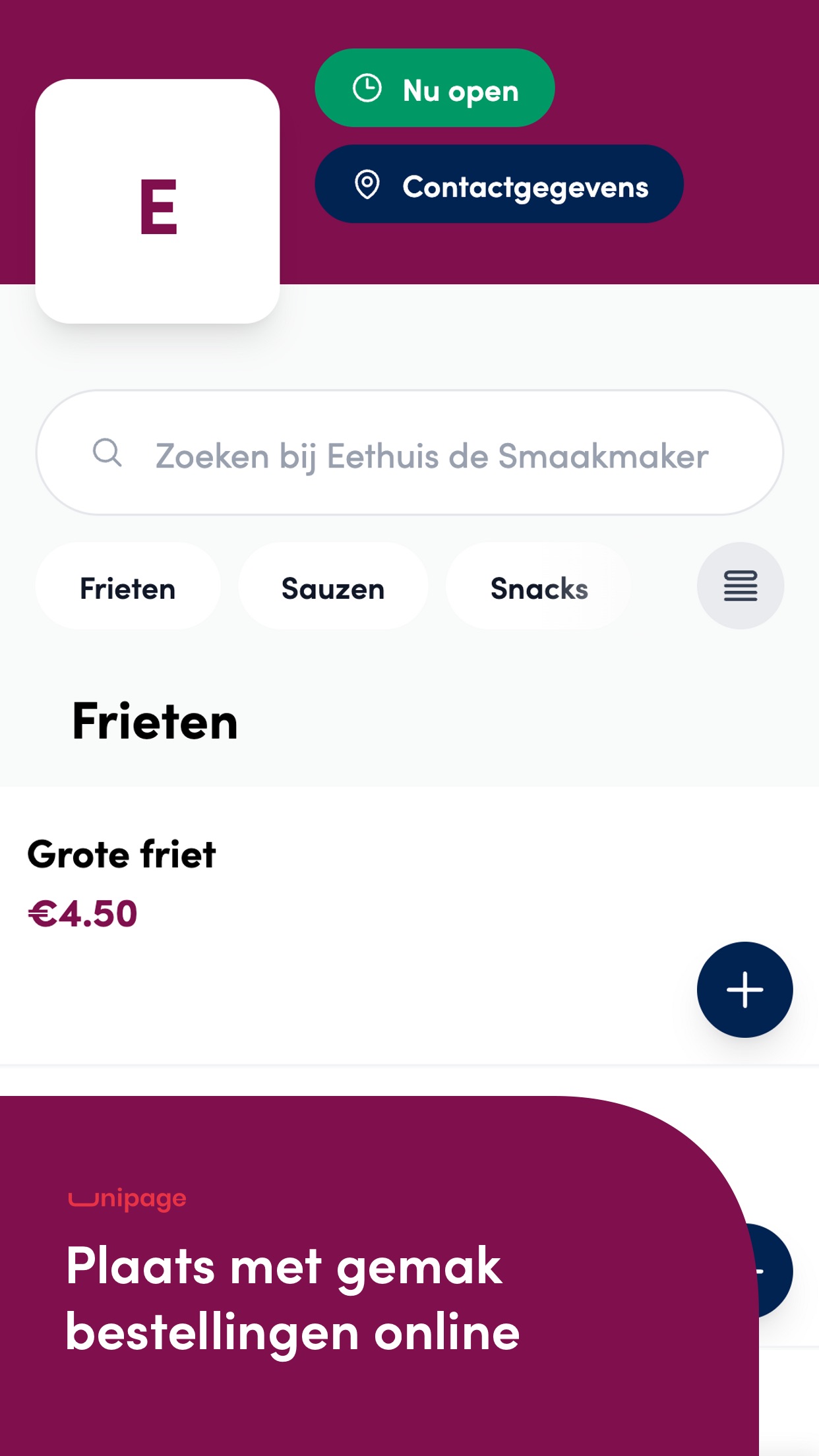 Screenshot 1 of Eethuis de Smaakmaker