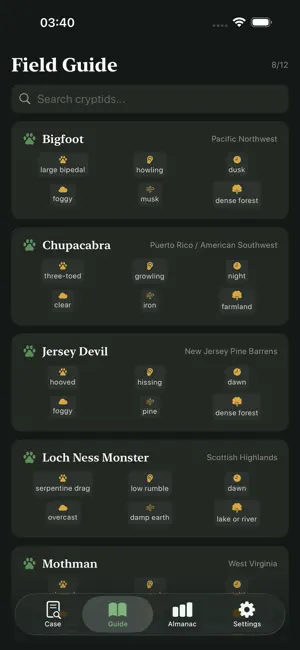 FolkloreFieldGuide screenshot 2