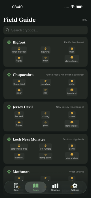 FolkloreFieldGuide Screenshot 2 of 4