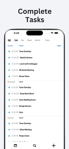 Calendar ۬ iPhone screenshot