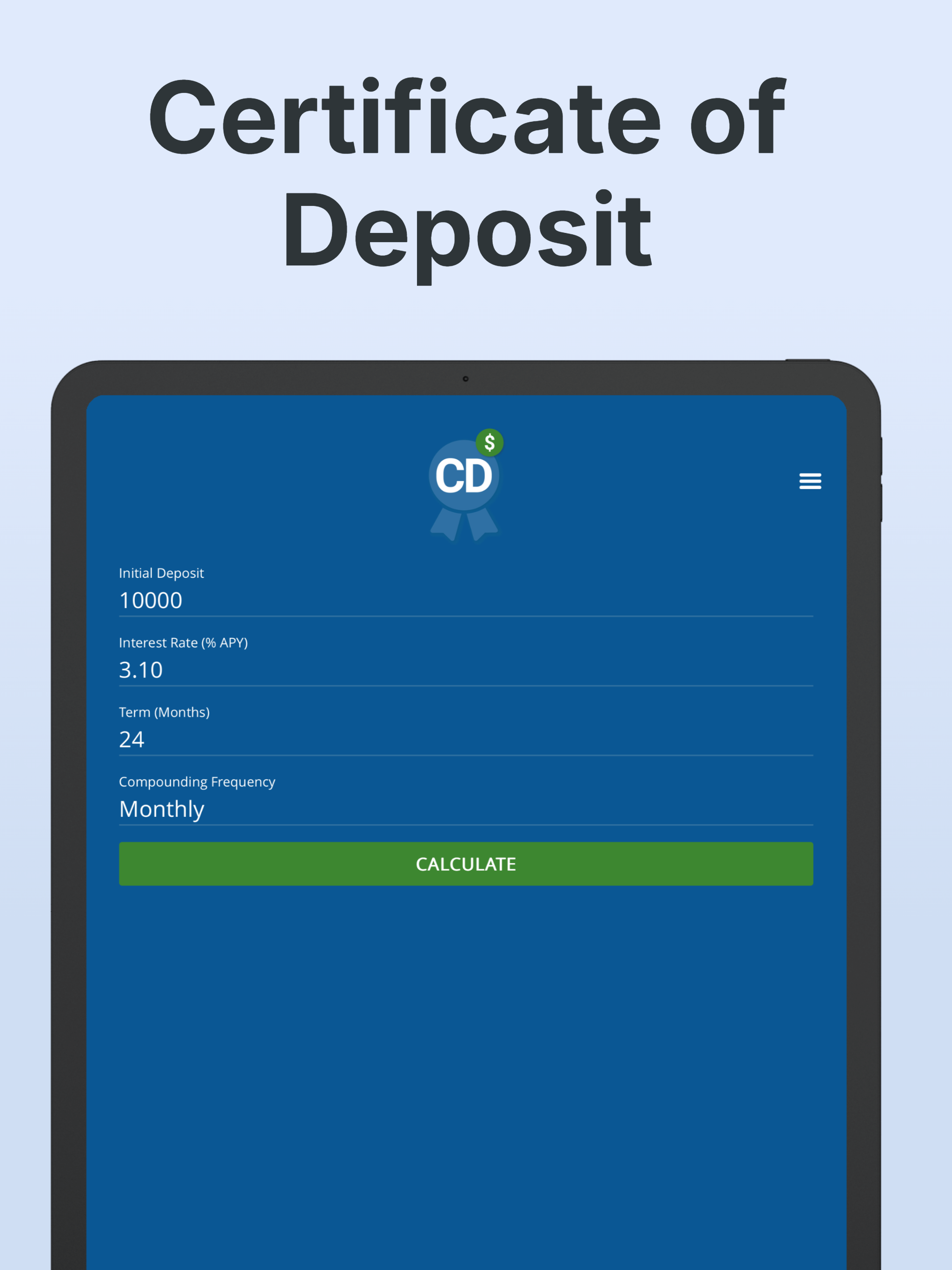 CD Calculator Pro