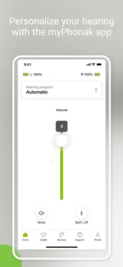 Screenshot von MyPhonak auf dem iPhone 1