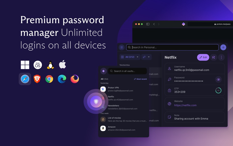 #1. Proton Pass for Safari (macOS) 게시자: Proton AG