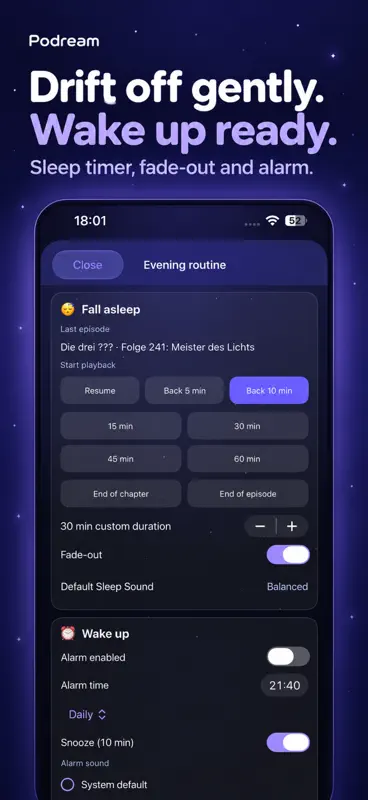 Podream – Podcasts pour Dormir screenshot 2 of 6