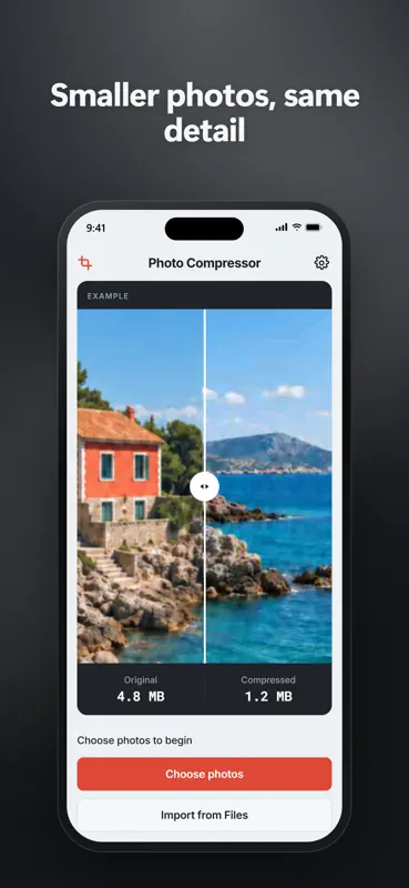 Compresso: Photo Size Reducer screenshot 1 of 3