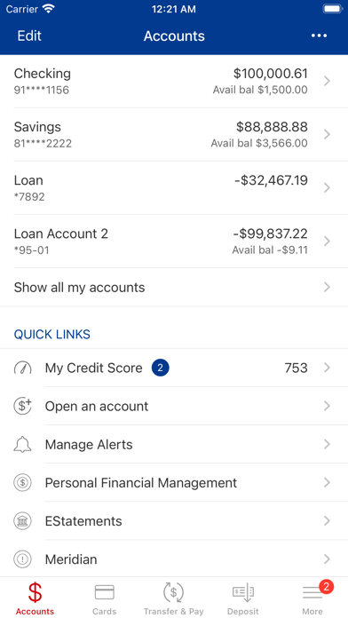 Aspire Credit Union iPhone screenshot 3 - Finance app
