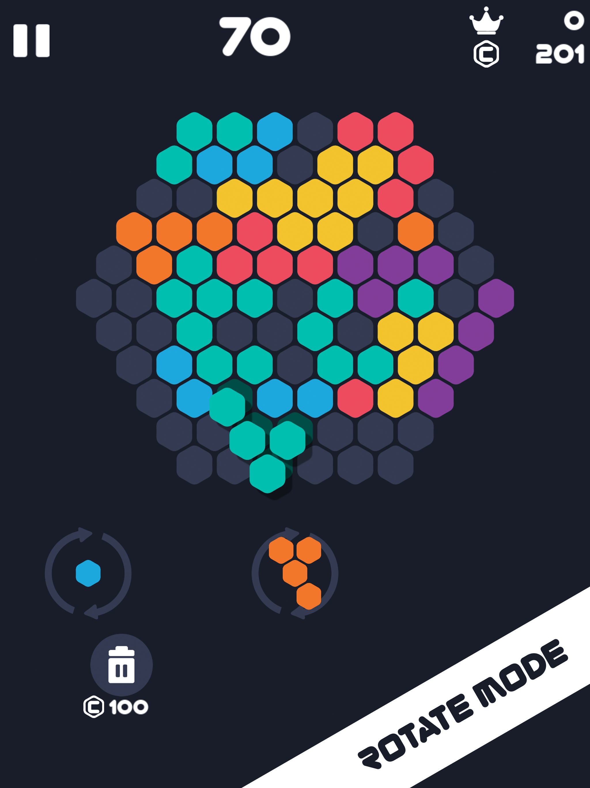 Hexa 1010 :Fill Hexagon Blocks