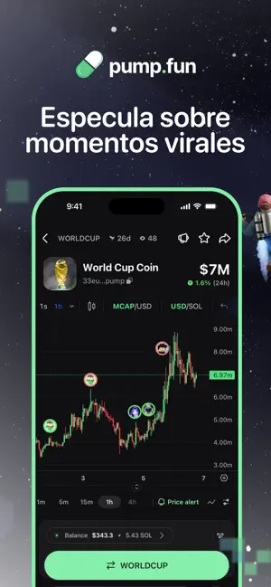 pump.fun - speculate on trends iPhone screenshot 1