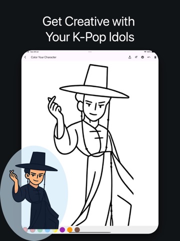 Kpop Quiz & Coloring Game iPad screenshot