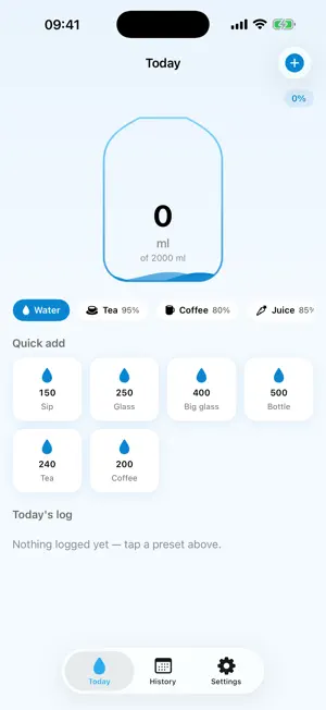 Aqua: Water Tracker & Reminder screenshot 1