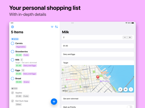 Get Sum - Shopping List