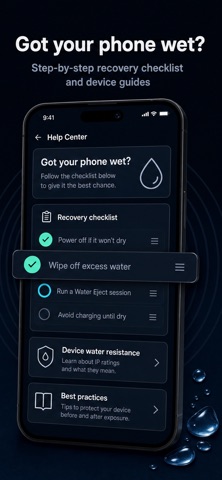 Water eject : clear speakers iPhone screenshot