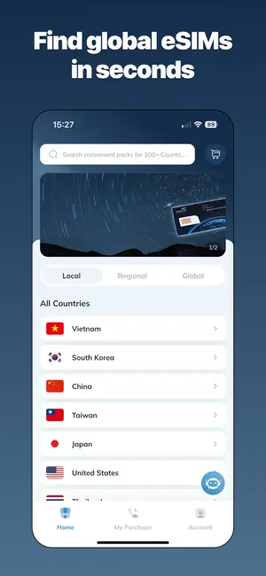 Way2go: Travel eSIM screenshot 1
