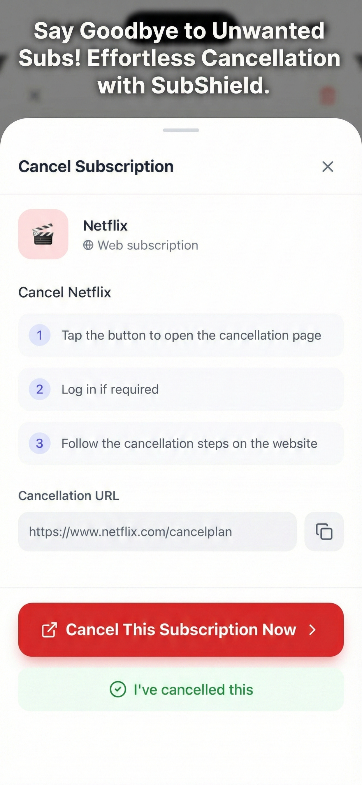 SubShield:Subscription Manager