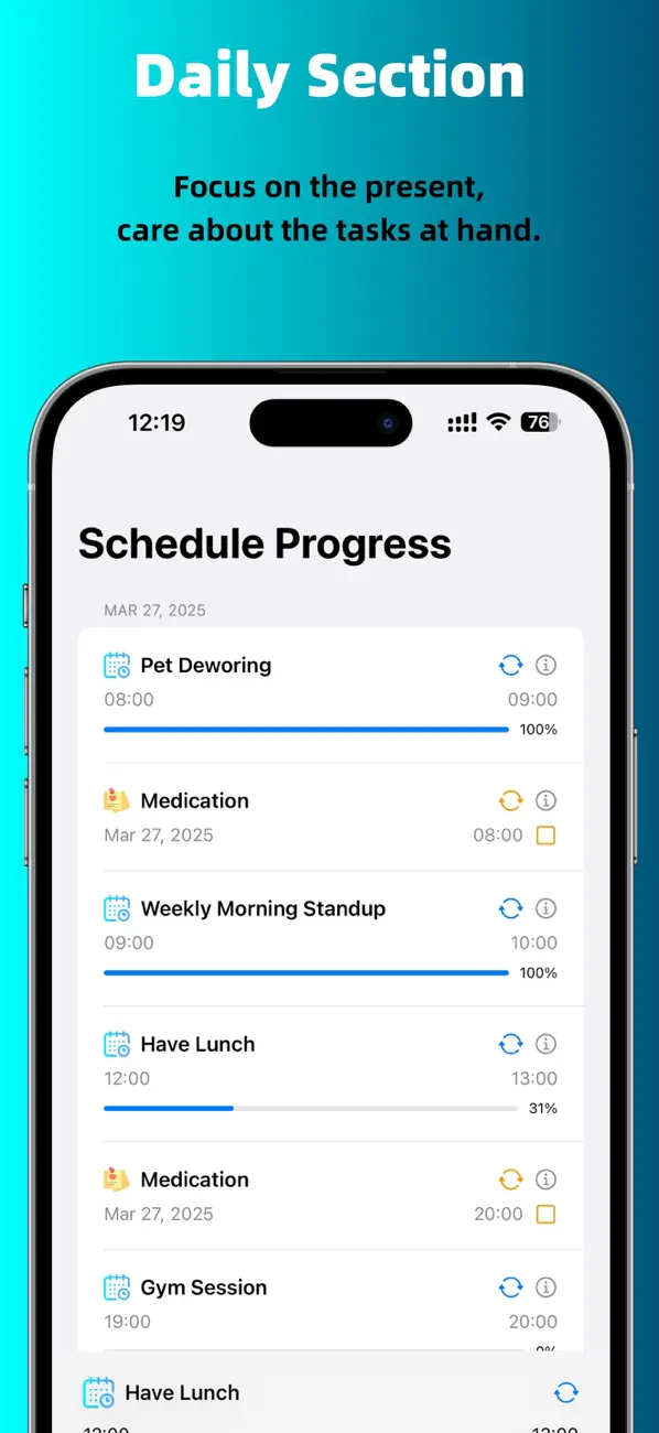 #3. Schedule Progress (iOS) Ved: 德权 晋