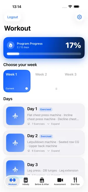 CoreTrack Fitness screenshot 1