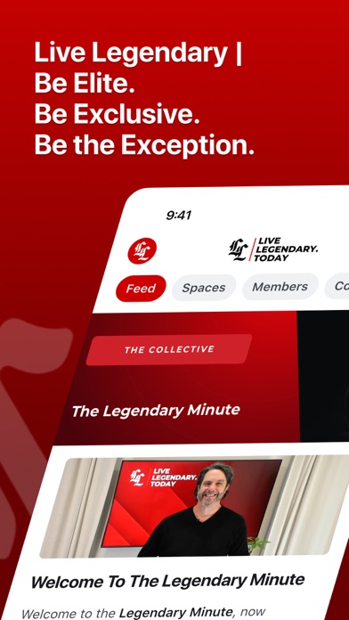 Live Legendary iPhone screenshot 1 - Social Networking app