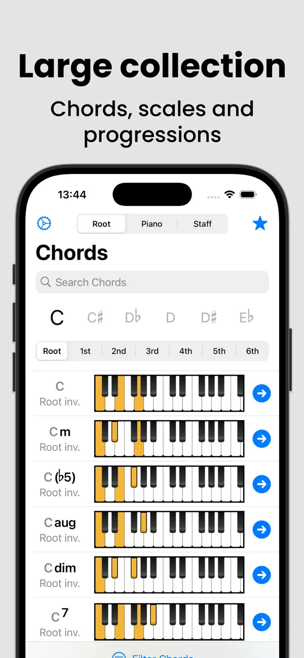 Screenshot #1 pour Piano Chords and Scales